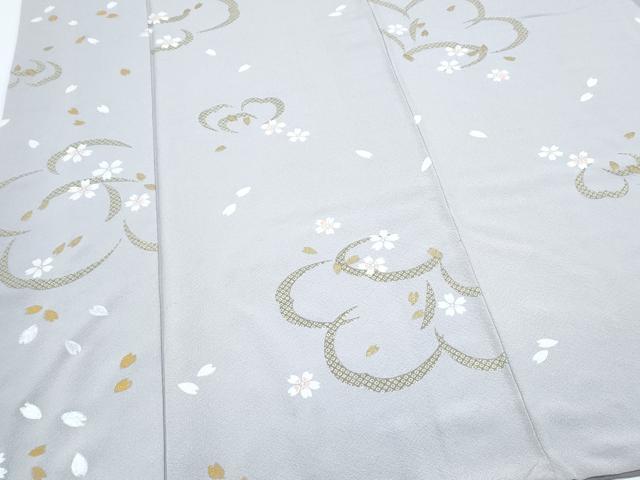 平和屋着物●上質な小紋　舞花文　金彩　ロング丈　正絹　逸品　CABH3811th