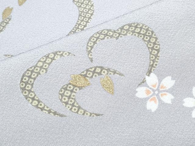 平和屋着物●上質な小紋　舞花文　金彩　ロング丈　正絹　逸品　CABH3811th