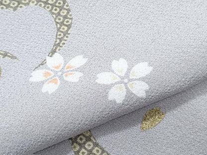 平和屋着物●上質な小紋　舞花文　金彩　ロング丈　正絹　逸品　CABH3811th