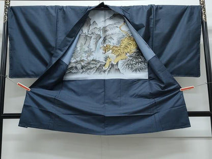 平和屋着物●男性　本場大島紬　アンサンブル　100亀甲　総詰め　正絹　逸品　未使用　CABH3814th