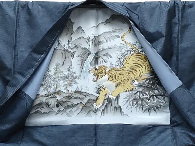 平和屋着物●男性　本場大島紬　アンサンブル　100亀甲　総詰め　正絹　逸品　未使用　CABH3814th