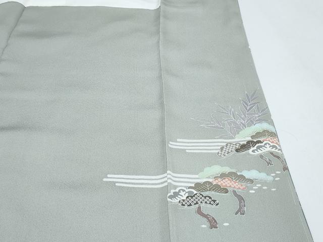 平和屋着物●訪問着　友禅　遠山風景文　暈し染め　金彩　正絹　逸品　CABH3819th