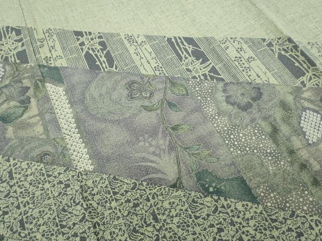 平和屋着物●訪問着　吉祥草花文　正絹　逸品　CABH3822th