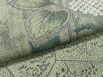 平和屋着物●訪問着　吉祥草花文　正絹　逸品　CABH3822th