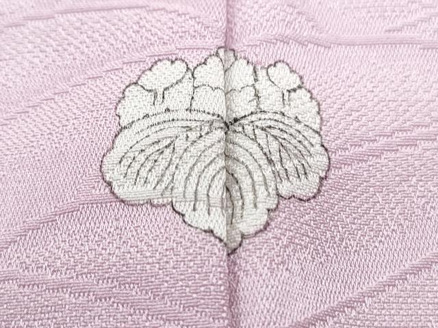 平和屋着物●上質な色無地　立波地紋　石竹色　正絹　逸品　CABH3823th