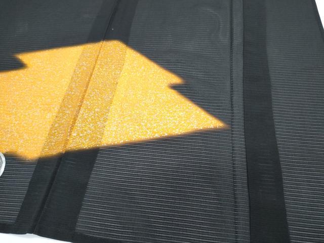 平和屋着物＊夏物　黒留袖　絽　駒刺繍　松葉文　金彩　洗える着物　CABH3834th