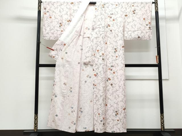 平和屋着物＊夏物　小紋　絽　舞花文　金彩　正絹　逸品　CABH3836th