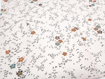 平和屋着物＊夏物　小紋　絽　舞花文　金彩　正絹　逸品　CABH3836th