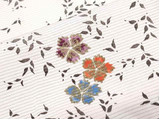 平和屋着物＊夏物　小紋　絽　舞花文　金彩　正絹　逸品　CABH3836th