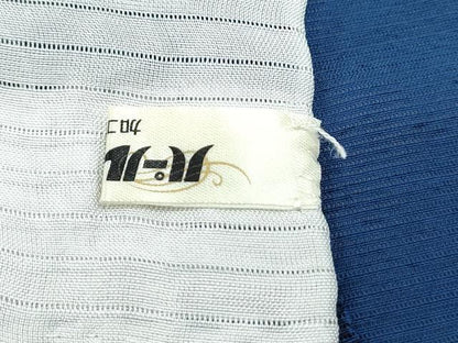 平和屋着物＊夏物　小紋　絽　藍　型染め　舞蝶文　正絹　逸品　CABH3838th