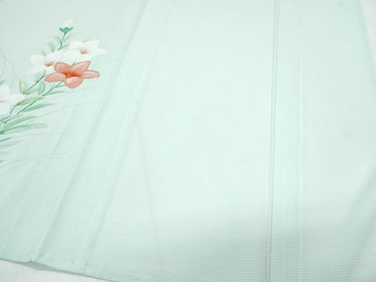 平和屋着物＊夏物　訪問着　絽　草花文　正絹　逸品　CABH3839th