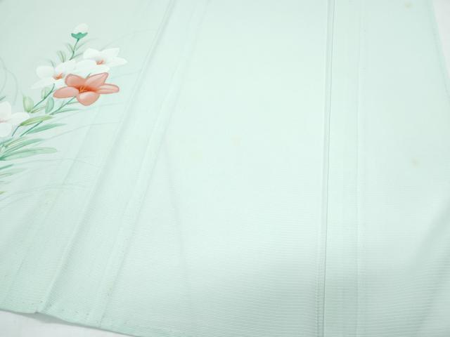 平和屋着物＊夏物　訪問着　絽　草花文　正絹　逸品　CABH3839th