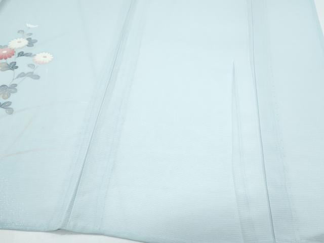 平和屋着物＊夏物　訪問着　絽　友禅　芝草花文　正絹　逸品　CABH3842th