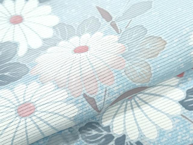 平和屋着物＊夏物　訪問着　絽　友禅　芝草花文　正絹　逸品　CABH3842th