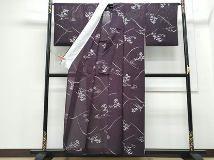 平和屋着物＊夏物　小紋　絽　風景文　正絹　逸品　CABH3844th