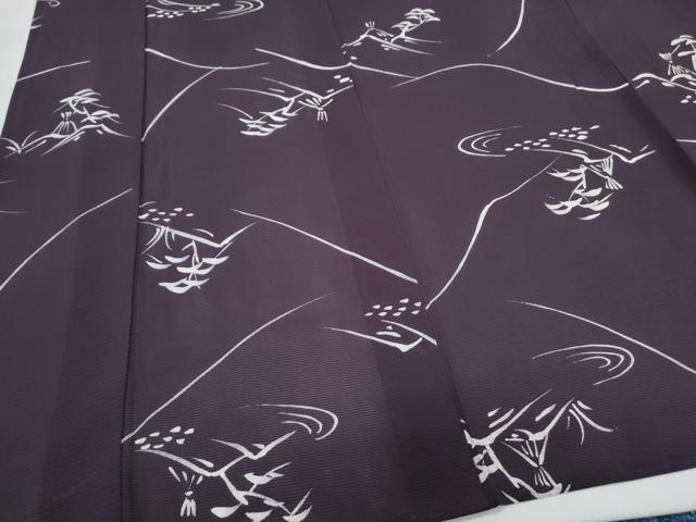平和屋着物＊夏物　小紋　絽　風景文　正絹　逸品　CABH3844th