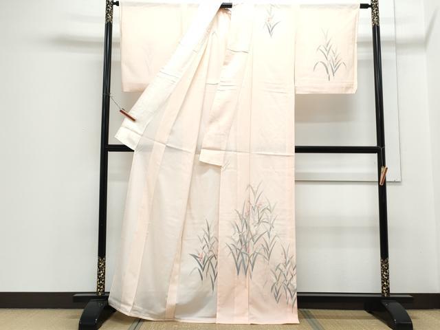 平和屋着物＊夏物　訪問着　絽　友禅　草花文　正絹　逸品　CABH3846th