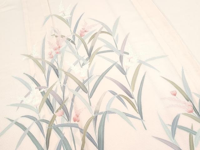 平和屋着物＊夏物　訪問着　絽　友禅　草花文　正絹　逸品　CABH3846th