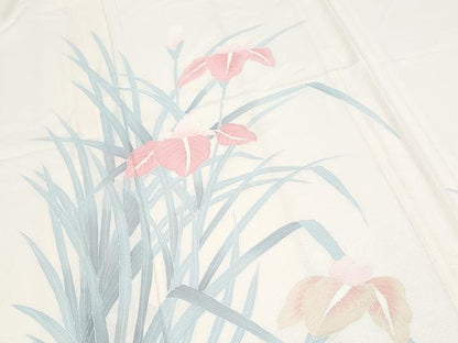 平和屋着物＊夏物　訪問着　絽　友禅　草花文　正絹　逸品　CABH3849th