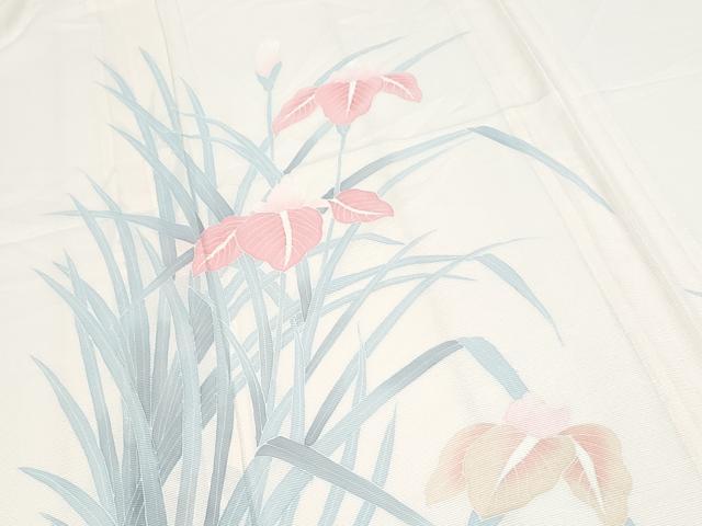 平和屋着物＊夏物　訪問着　絽　友禅　草花文　正絹　逸品　CABH3849th