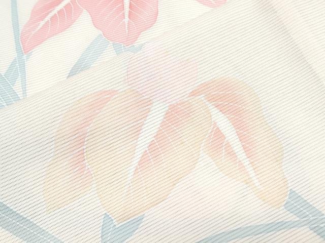 平和屋着物＊夏物　訪問着　絽　友禅　草花文　正絹　逸品　CABH3849th