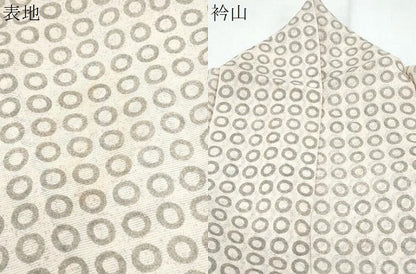 平和屋着物＊夏物　小紋　絽　丸文　正絹　逸品　CABH3851th