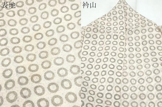 平和屋着物＊夏物　小紋　絽　丸文　正絹　逸品　CABH3851th