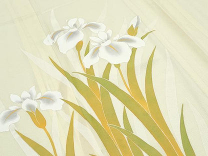 平和屋着物＊夏物　訪問着　絽　草花文　正絹　逸品　CABH3855th