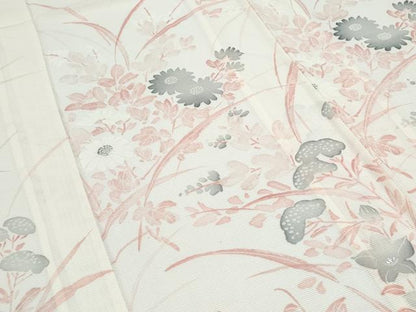 平和屋着物＊夏物　訪問着　絽　草花文　正絹　逸品　CABH3856th