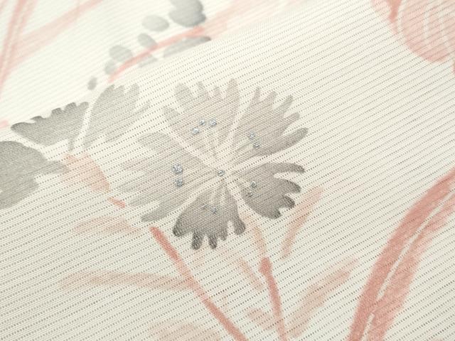 平和屋着物＊夏物　訪問着　絽　草花文　正絹　逸品　CABH3856th