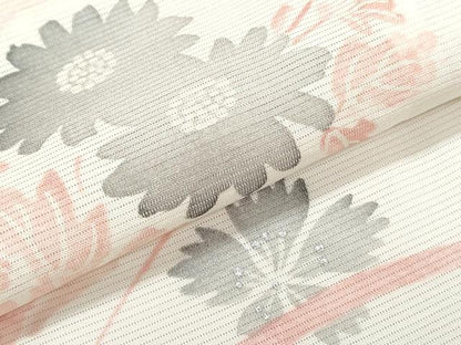 平和屋着物＊夏物　訪問着　絽　草花文　正絹　逸品　CABH3856th