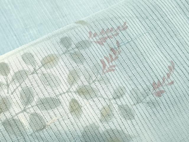 平和屋着物＊夏物　訪問着　紗紬　草花文　正絹　逸品　CABH3857th