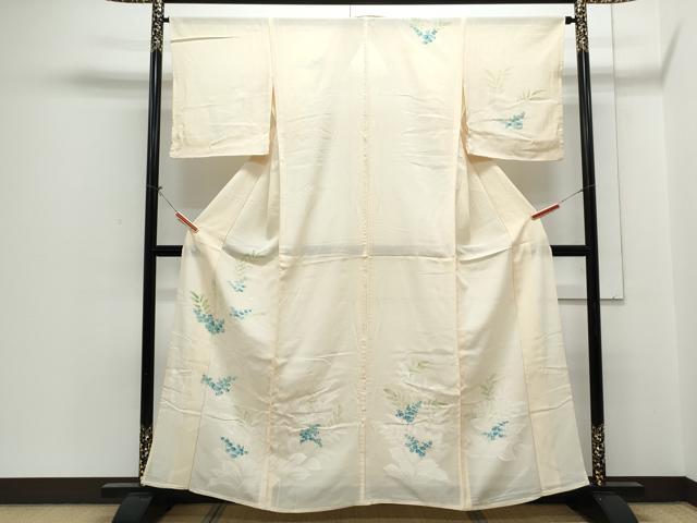 平和屋着物＊夏物　訪問着　絽　草花文　正絹　逸品　CABH3859th