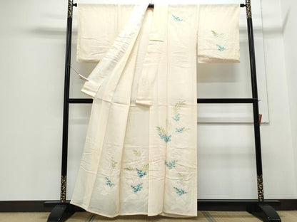 平和屋着物＊夏物　訪問着　絽　草花文　正絹　逸品　CABH3859th