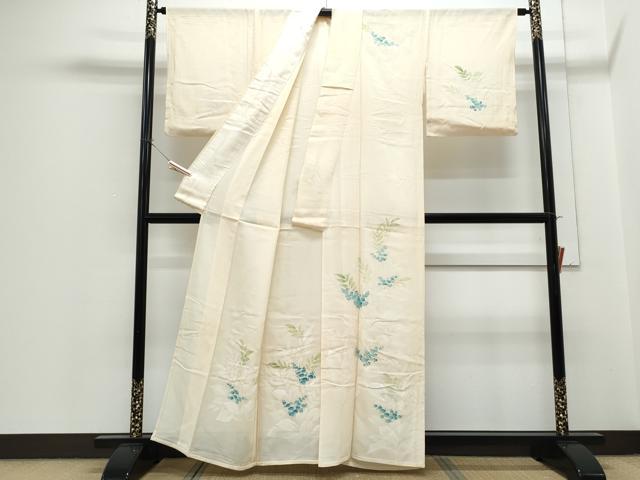 平和屋着物＊夏物　訪問着　絽　草花文　正絹　逸品　CABH3859th