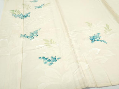 平和屋着物＊夏物　訪問着　絽　草花文　正絹　逸品　CABH3859th
