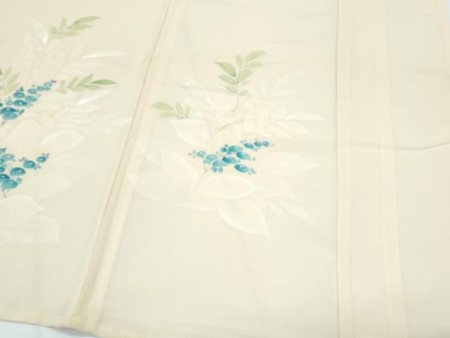 平和屋着物＊夏物　訪問着　絽　草花文　正絹　逸品　CABH3859th