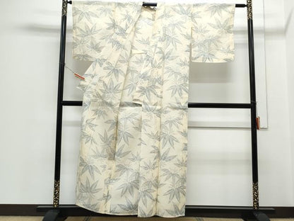 平和屋着物＊夏物　紗紬　舞葉文　正絹　逸品　CABH3861th