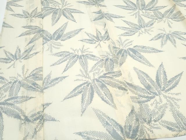 平和屋着物＊夏物　紗紬　舞葉文　正絹　逸品　CABH3861th