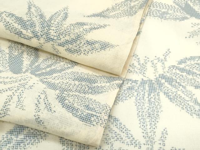 平和屋着物＊夏物　紗紬　舞葉文　正絹　逸品　CABH3861th