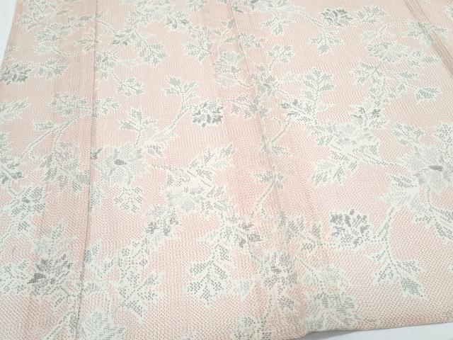平和屋着物＊夏物　紗紬　更紗花文　正絹　逸品　CABH3863th