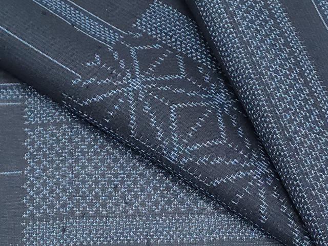 平和屋着物＊夏物　紗紬　横段吉祥文　正絹　逸品　CABH3872th