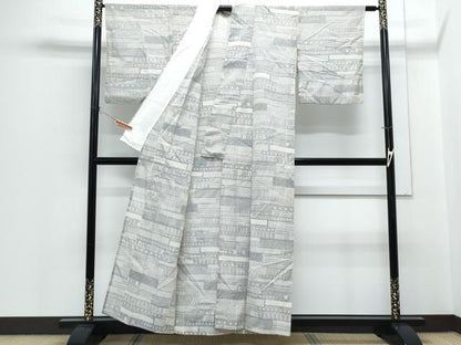 平和屋着物＊夏物　紗紬　吉祥文　正絹　逸品　CABH3873th