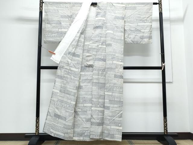 平和屋着物＊夏物　紗紬　吉祥文　正絹　逸品　CABH3873th