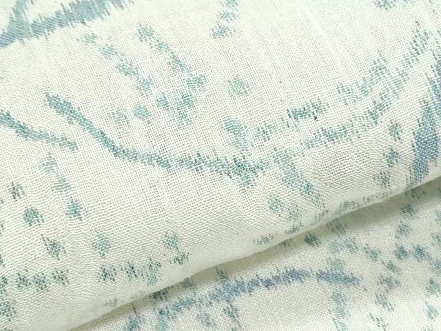 平和屋着物＊夏物　小紋　縮織　舞蝶文　CABH3878th