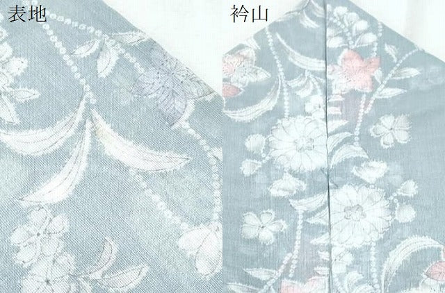 平和屋着物＊夏物　小紋　紗　辻が花　洗える着物　CABH3879th