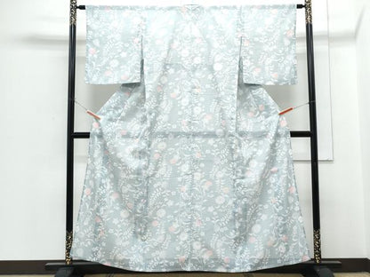 平和屋着物＊夏物　小紋　紗　辻が花　洗える着物　CABH3879th