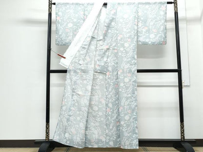 平和屋着物＊夏物　小紋　紗　辻が花　洗える着物　CABH3879th