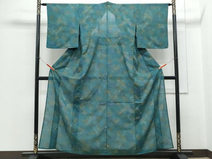 平和屋着物＊夏物　小紋　紗　舞蝶文　やまと誂製　洗える着物　CABH3880th