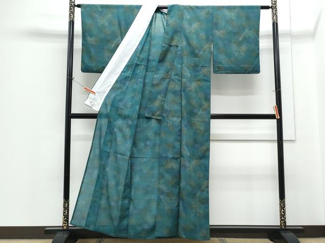 平和屋着物＊夏物　小紋　紗　舞蝶文　やまと誂製　洗える着物　CABH3880th